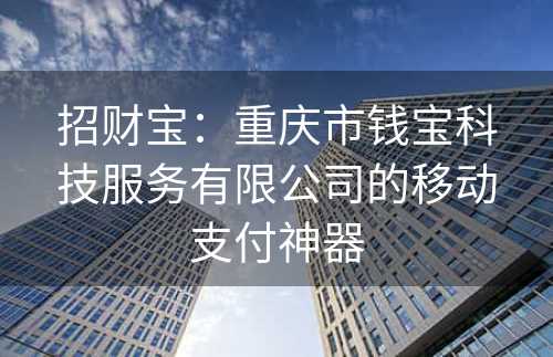 招财宝：重庆市钱宝科技服务有限公司的移动支付神器