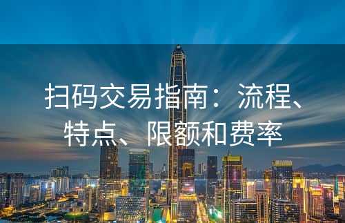 扫码交易指南：流程、特点、限额和费率