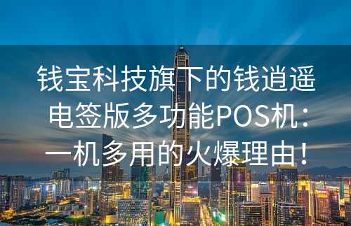 钱宝科技旗下的钱逍遥电签版多功能POS机：一机多用的火爆理由！