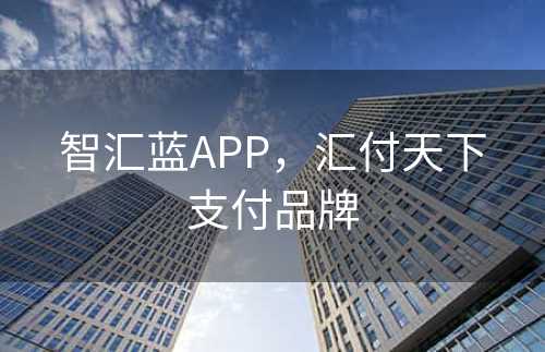 智汇蓝APP，汇付天下支付品牌