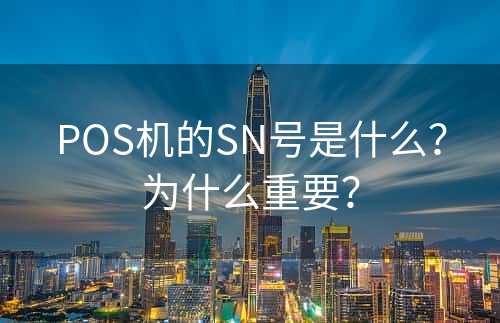 POS机的SN号是什么？为什么重要？