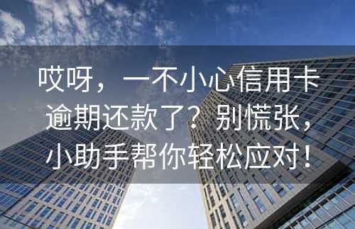 哎呀，一不小心信用卡逾期还款了？别慌张，小助手帮你轻松应对！