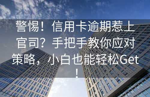 警惕！信用卡逾期惹上官司？手把手教你应对策略，小白也能轻松Get！