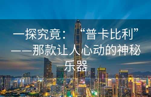 一探究竟：“普卡比利”——那款让人心动的神秘乐器