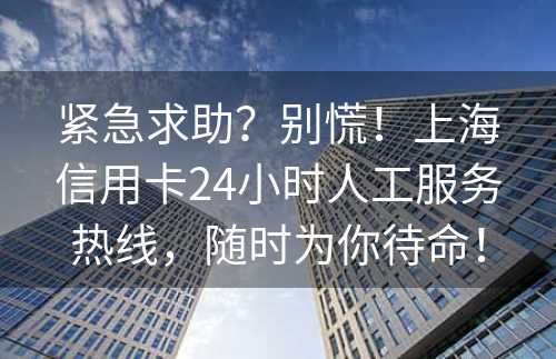 紧急求助？别慌！上海信用卡24小时人工服务热线，随时为你待命！