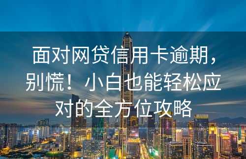 面对网贷信用卡逾期，别慌！小白也能轻松应对的全方位攻略