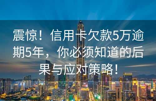 震惊！信用卡欠款5万逾期5年，你必须知道的后果与应对策略！